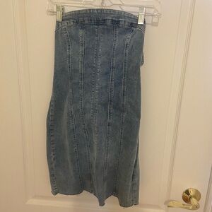 House Mini Denim Dress